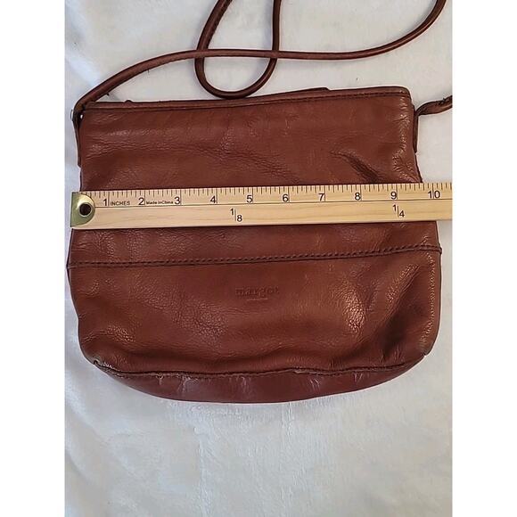 Margot New York VTG Brown Leather Crossbody Purse – Minimalist Classic Bag - Picture 4 of 9